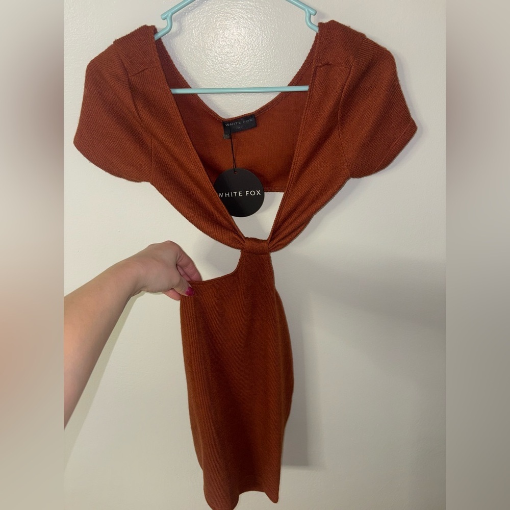 White Fox Boutique Rust Mini Dress - Picture 3 of 7